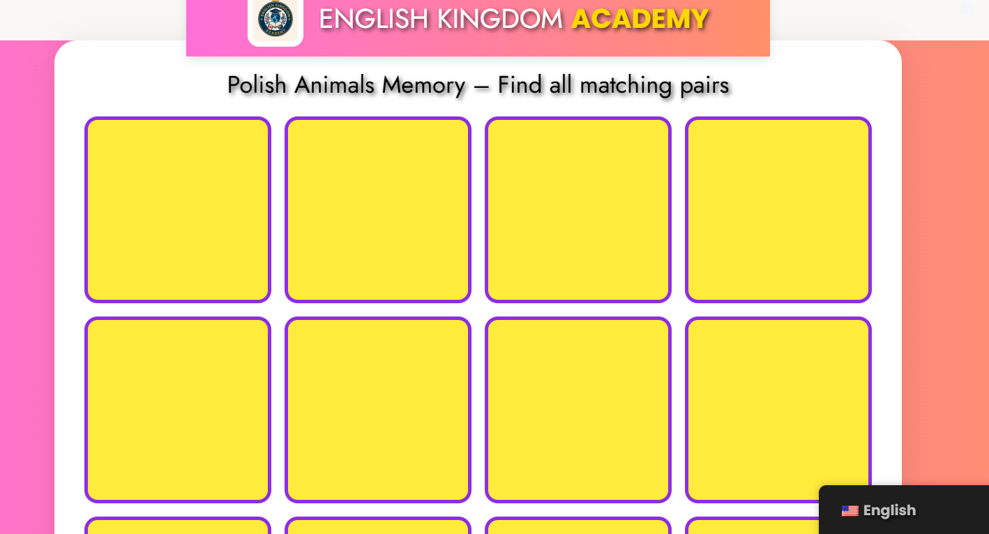 Memory Polish Animals