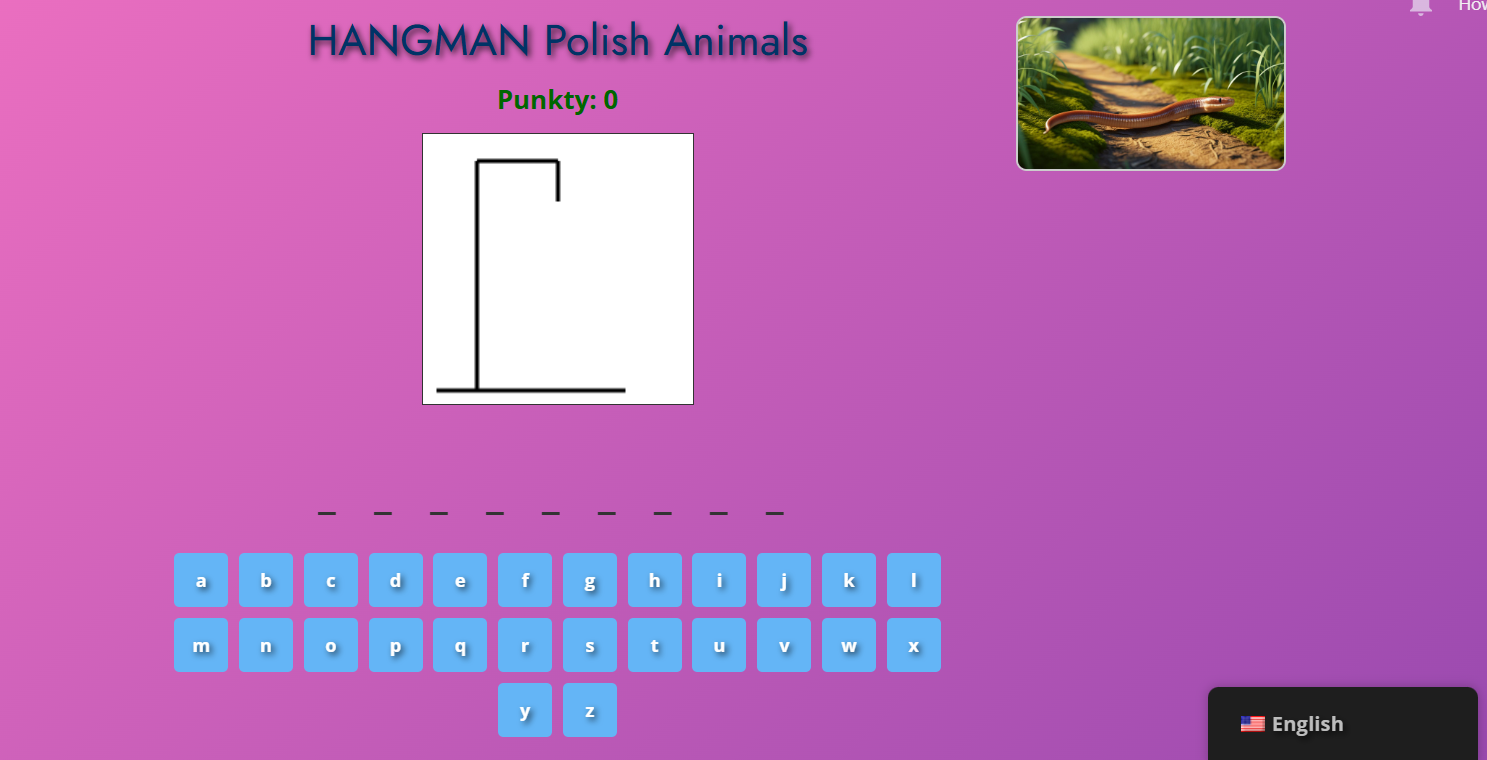 Hangman Polish Animals