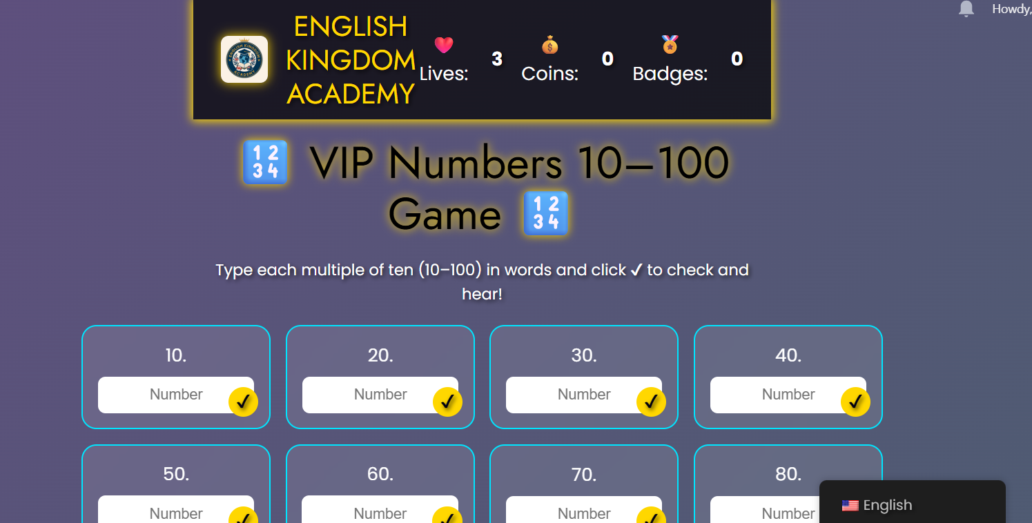 Write Numbers 10–100