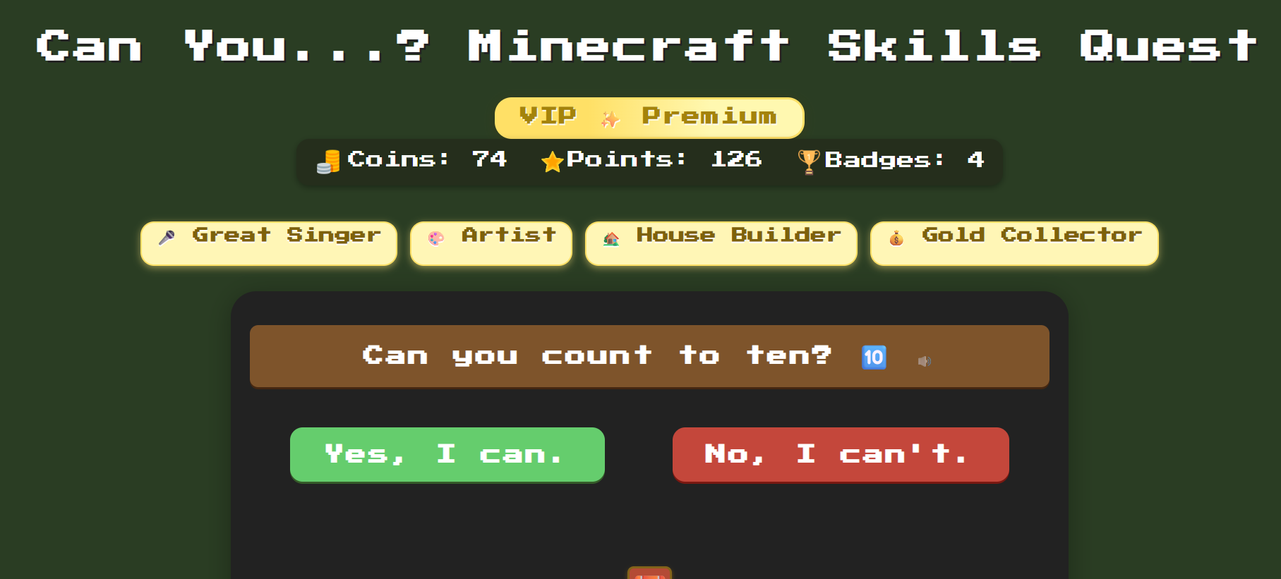 Minecraft Quest – Can you?
