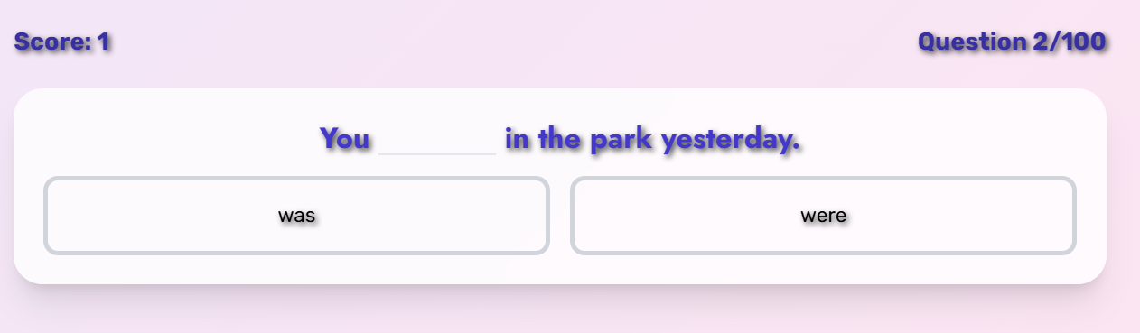 Quiz was/were